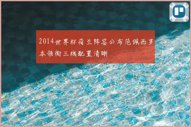 2014世界杯荷兰阵容公布范佩西罗本领衔三线配置清晰